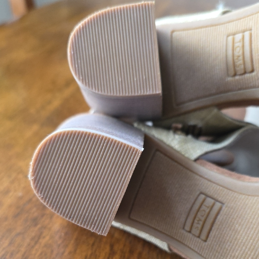 Tom's Majorca Champagne Gold Women's Heeled Sandals - Picture 5 of 11